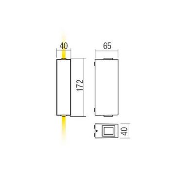 Redo 90422 - LED Vonkajšie nástenné svietidlo ACE LED/5,84W/230V 4000K IP54 antracit