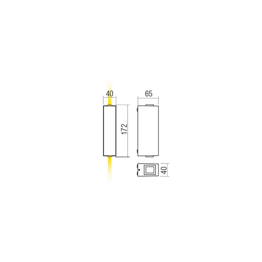 Redo 90422 - LED Vonkajšie nástenné svietidlo ACE LED/5,84W/230V 4000K IP54 antracit