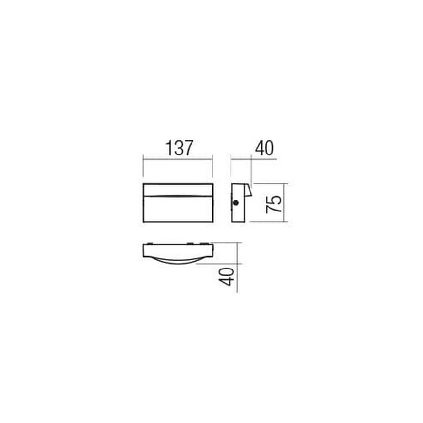 Redo 90426 - LED Vonkajšie nástenné svietidlo POLIFEMO LED/8W/230V IP65 antracit