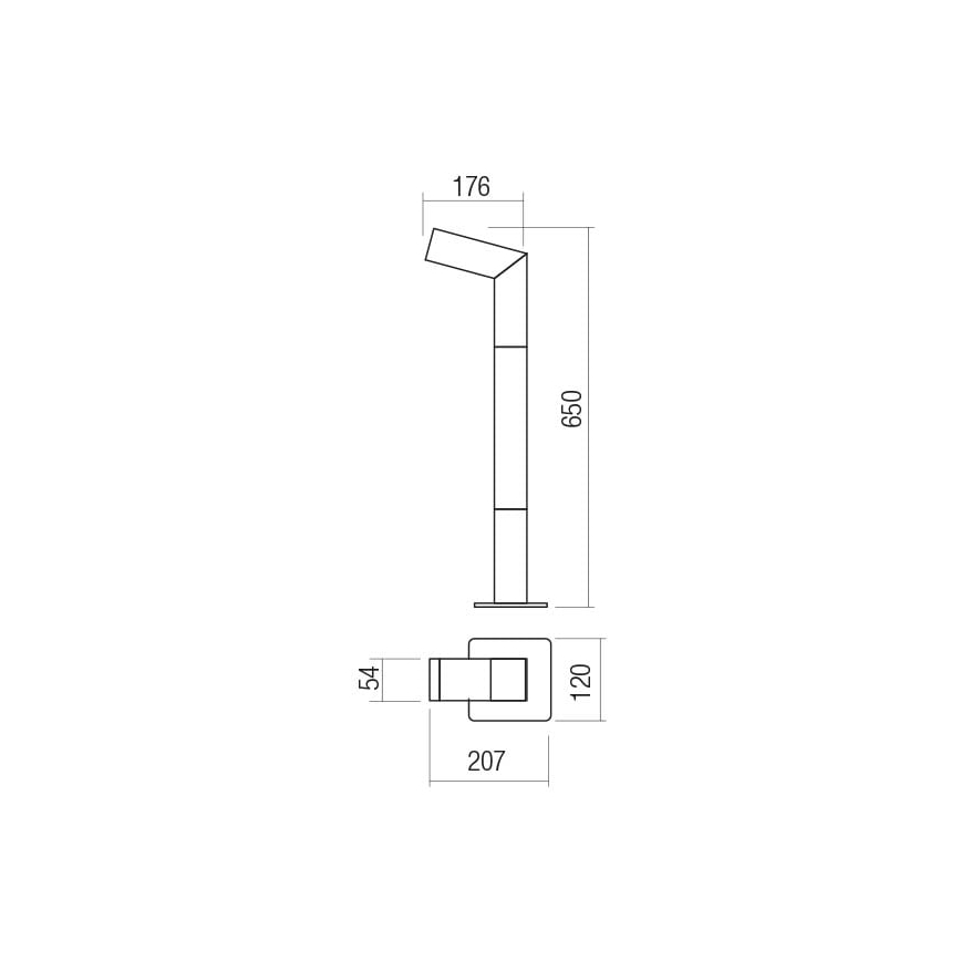 Redo 90511 - LED Vonkajšia lampa WOODY LED/10W/230V IP54 antracit