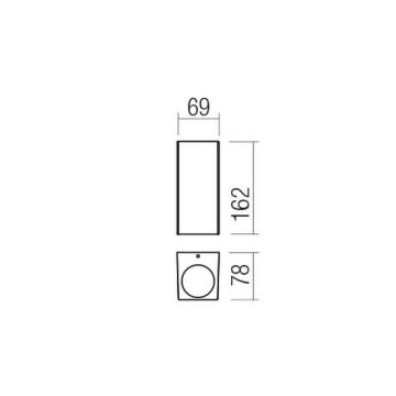 Redo 90530 - LED Vonkajšie nástenné svietidlo BRIO LED/10W/230V 3000K IP54 antracit