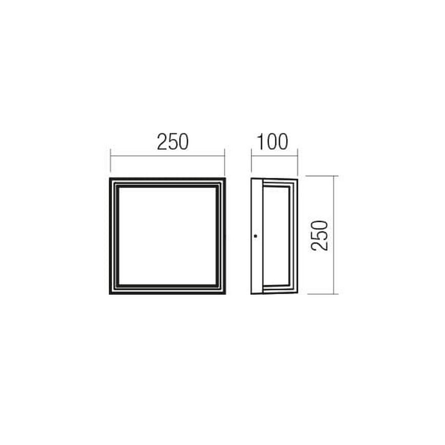 Redo 90565 - LED Vonkajšie nástenné svietidlo QUADRIS LED/20W/230V IP54 antracit