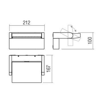 Redo 90585 - LED Vonkajšie nástenné svietidlo FLIP LED/20W/230V CRI 90 3000K IP54 hnedá