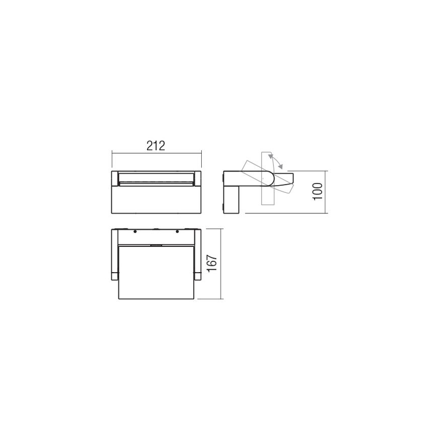 Redo 90585 - LED Vonkajšie nástenné svietidlo FLIP LED/20W/230V CRI 90 3000K IP54 hnedá