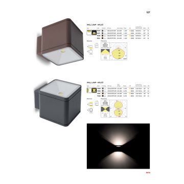 Redo 9065 - LED Vonkajšie nástenné svietidlo BETA 2xLED/6W/230V IP54