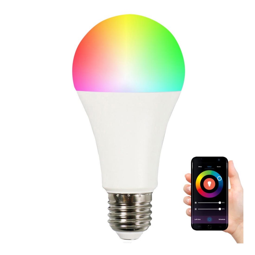 RGB LED Stmievateľná žiarovka A65 E27/11W/230V 2700-6500K Wi-fi Tuya