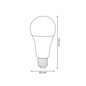 RGBW LED Stmievateľná žiarovka A65 E27/11W/230V 2700-6500K Wi-Fi Tuya