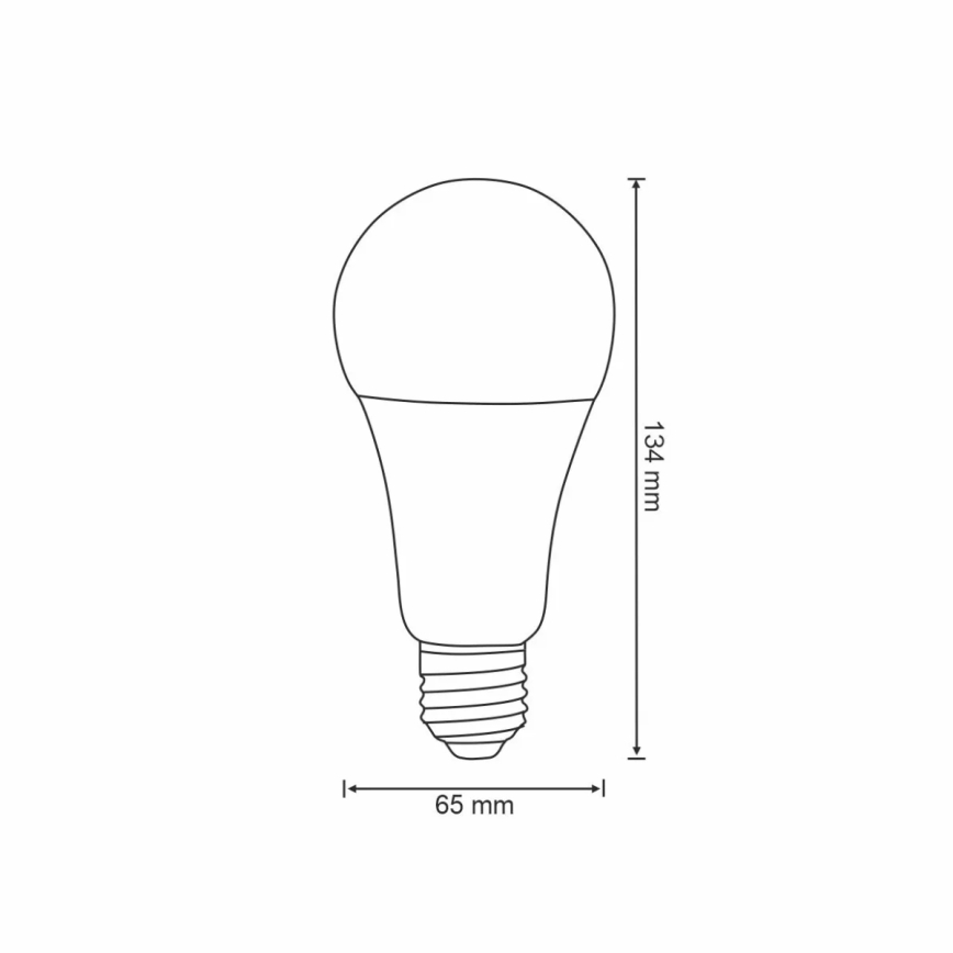 RGBW LED Stmievateľná žiarovka A65 E27/11W/230V 2700-6500K Wi-Fi Tuya