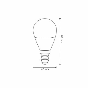 RGBW LED Stmievateľná žiarovka G45 E14/5,5W/230V 2700-6500K Wi-Fi Tuya