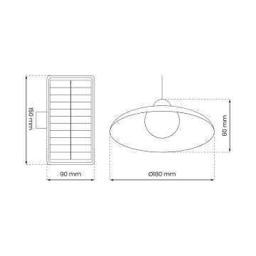 SADA 2x LED Solárne závesné svietidlo so súmrakovým senzorom LED/6W/3,7V 2000 mAh IP44 + diaľkové ovládanie