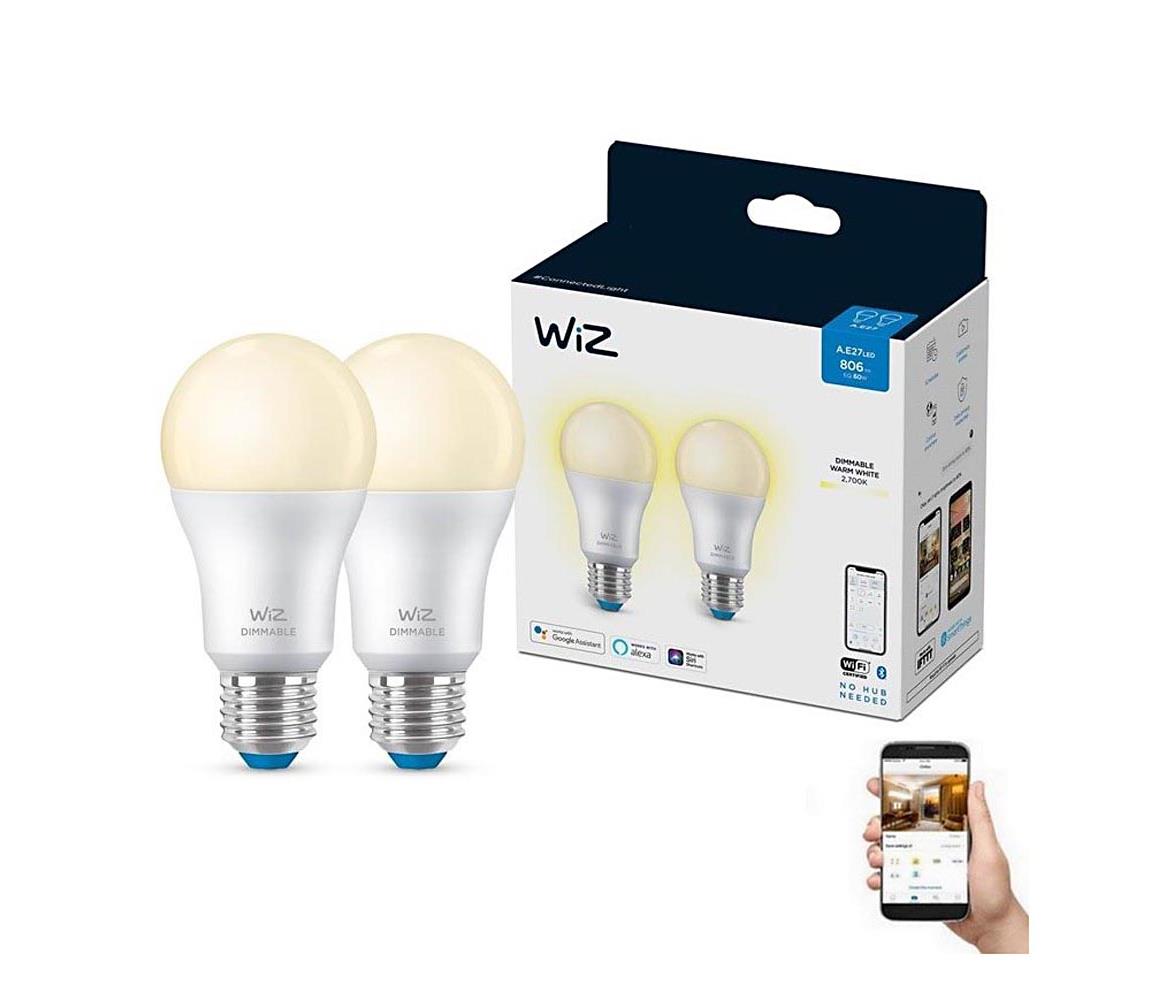 WiZ SADA 2x LED Stmievateľná žiarovka A60 E27/8W/230V 2700K CRI 90 Wi-Fi - WiZ 