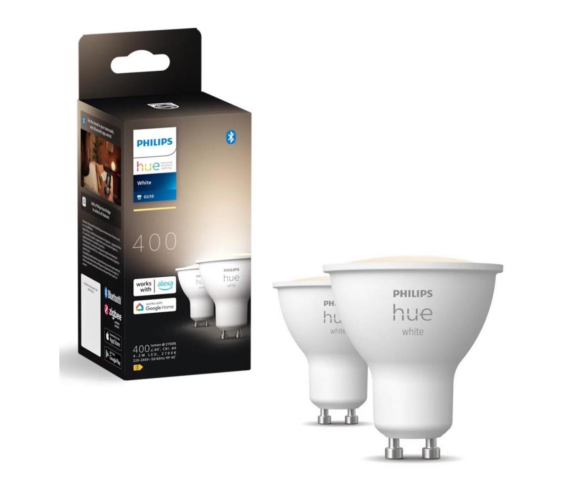 Philips SADA 2x LED Stmievateľná žiarovka Philips Hue WHITE GU10/4,2W/230V 2700K 