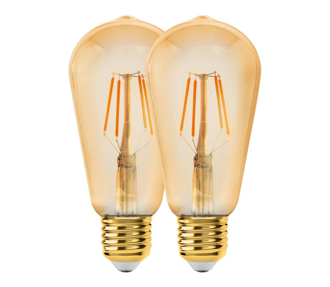 Eglo SADA 2x LED Žiarovka VINTAGE ST64 E27/6W/230V 2200K - Eglo 11783 