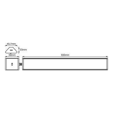 Ledvance - SADA 2xLED Stmievateľné podlinkové svietidlo so senzorom CORNER 2xLED/6W/230V 3000K