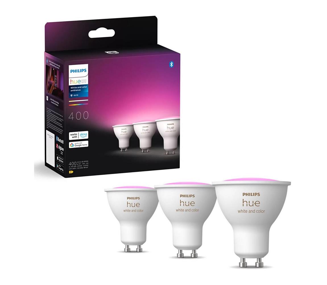 Philips SADA 3x LED RGBW Stmievateľná žiarovka Philips Hue WACA GU10/4,2W/230V 2000-6500K 