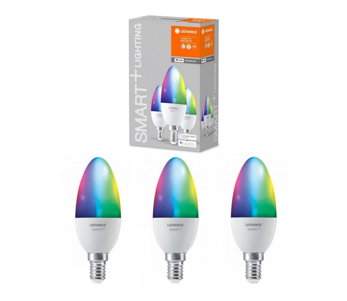 Ledvance SADA 3x LED RGBW Stmievateľná žiarovka SMART+ E14/5W/230V 2700K-6500K - Ledvance 