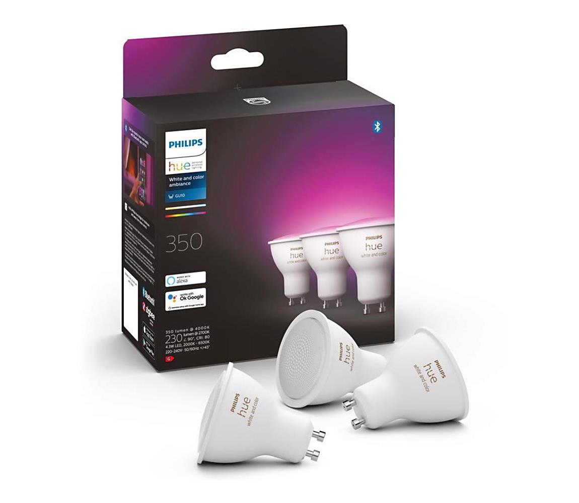 Philips SADA 3x LED Stmievateľná žiarovka Philips Hue WACA GU10/5W/230V 2000-6500K 