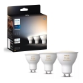 SADA 3x LED Stmievateľná žiarovka Philips Hue WHITE AMBIANCE GU10/4,2W/230V 2200-6500K