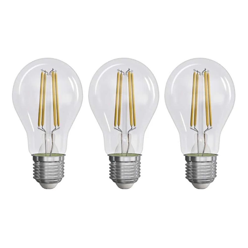 SADA 3x LED Žiarovka FILAMENT A60 E27/3,8W/230V 2700K Energetická trieda A