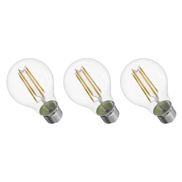 SADA 3x LED Žiarovka FILAMENT A60 E27/3,8W/230V 2700K Energetická trieda A