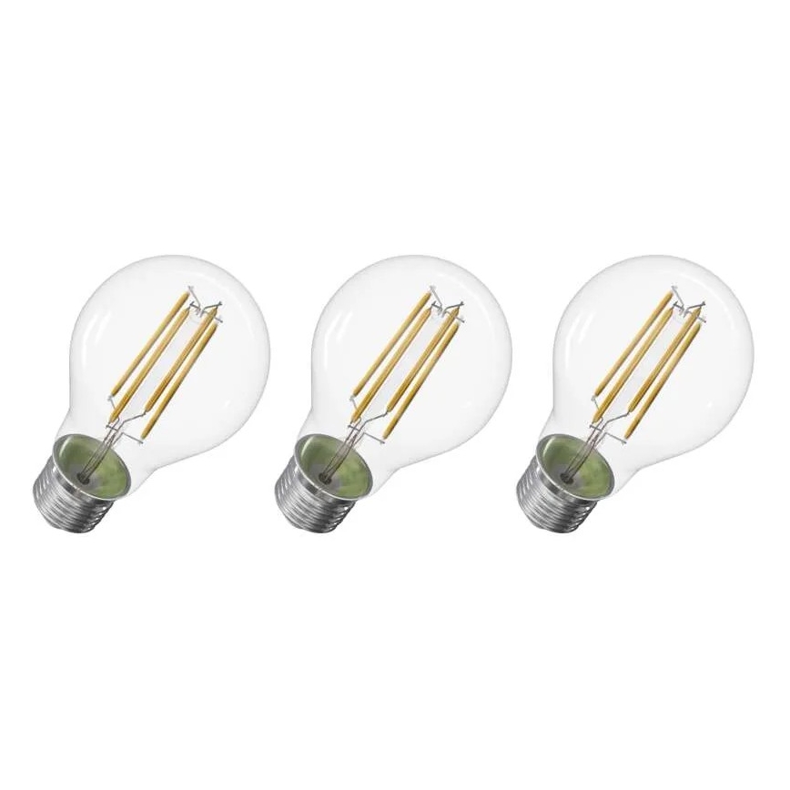 SADA 3x LED Žiarovka FILAMENT A60 E27/3,8W/230V 2700K Energetická trieda A