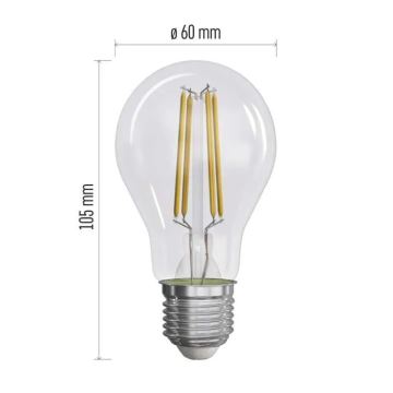 SADA 3x LED Žiarovka FILAMENT A60 E27/3,8W/230V 2700K Energetická trieda A