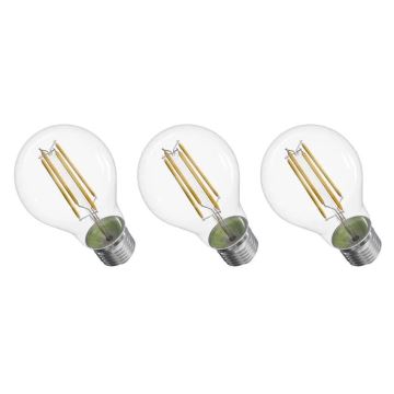 SADA 3x LED Žiarovka FILAMENT A60 E27/3,8W/230V 4000K Energetická trieda A