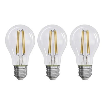 SADA 3x LED Žiarovka FILAMENT A60 E27/5W/230V 4000K Energetická trieda A