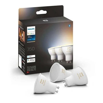 SADA 3xLED Stmievateľná žiarovka Philips Hue WHITE AMBIANCE GU10/4,3W/230V 2200-6500K