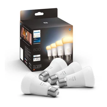 SADA 4xLED Stmievateľná žiarovka Philips Hue WHITE AMBIANCE E27/6W/230V 2200-6500K