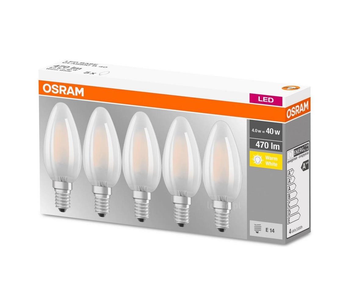 Osram SADA 5x LED Žiarovka VINTAGE E14/4W/230V 2700K - Osram 