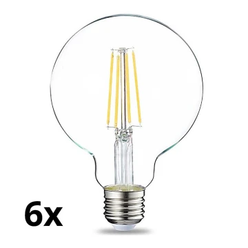 SADA 6x LED Stmievateľná žiarovka VINTAGE G93 E27/8W/230V 2700K