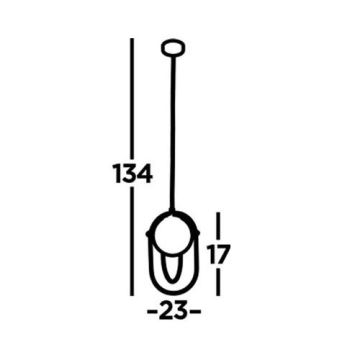 Searchlight - Luster na lanku AXIS 1xE27/60W/230V čierna