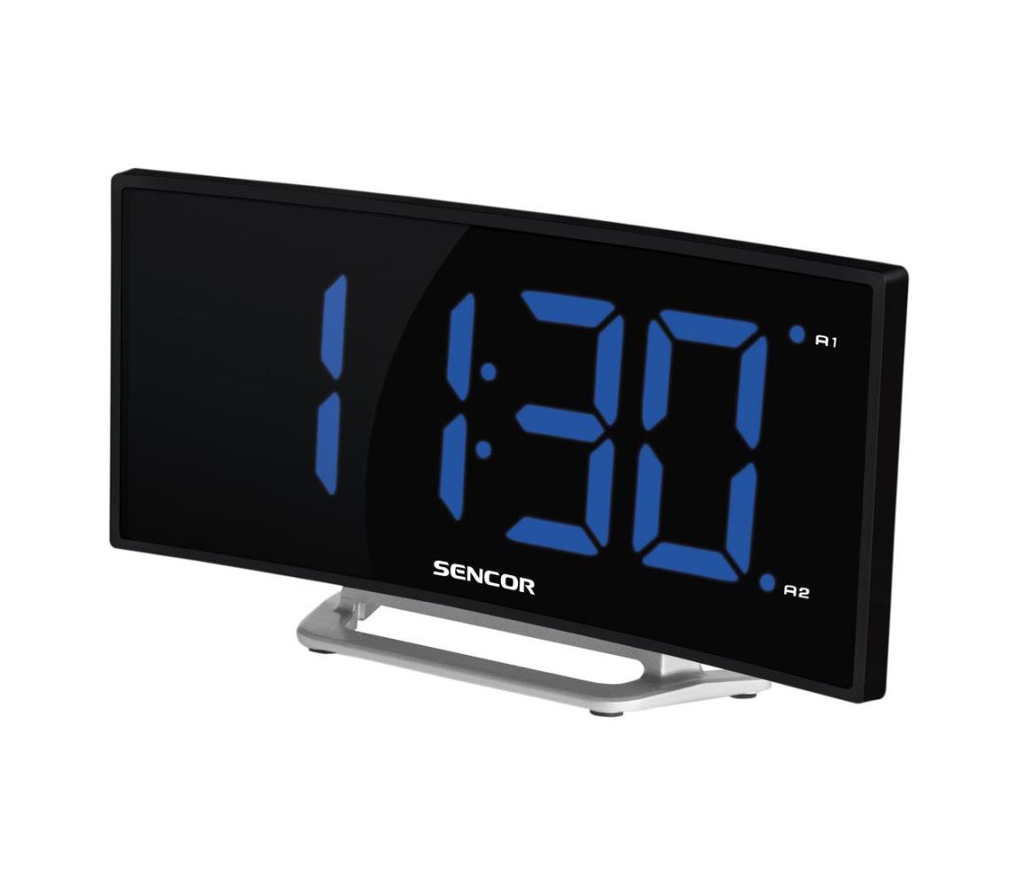 Sencor Sencor - Budík s LCD displejom 1,5W/1xCR2032/5V čierna 