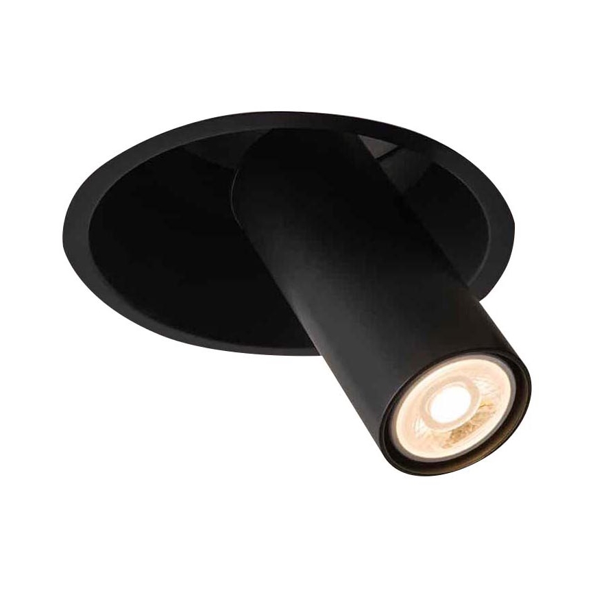 Shilo - Podhľadové bodové svietidlo 1xGU10/15W/230V pr. 18,3 cm čierna