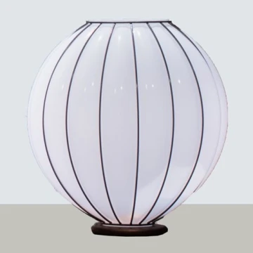 SIRU - Stolná lampa SFERA 1xE27/60W/230V čierna/biela benátske sklo