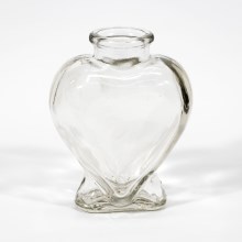 Sklenená fľaša v tvare srdca 200 ml číra
