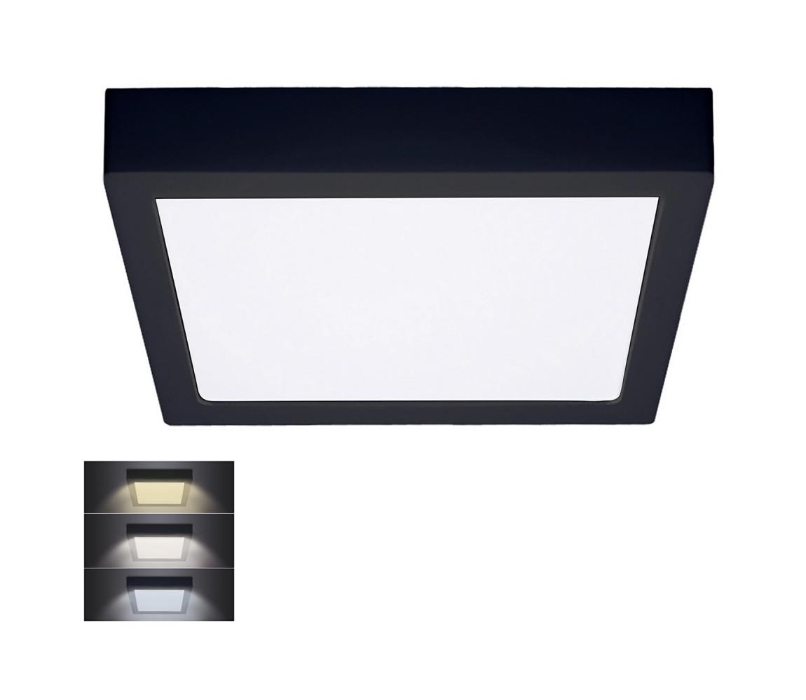   WD175-B- LED Stropné svietidlo LED/24W/230V 3000/4000/6000K čierna hranatý 