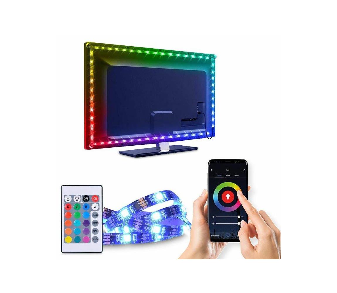   WM58 - LED RGB Pásik pre TV LED/6W/5V Wi-Fi Tuya + diaľkové ovládanie 0,5m 