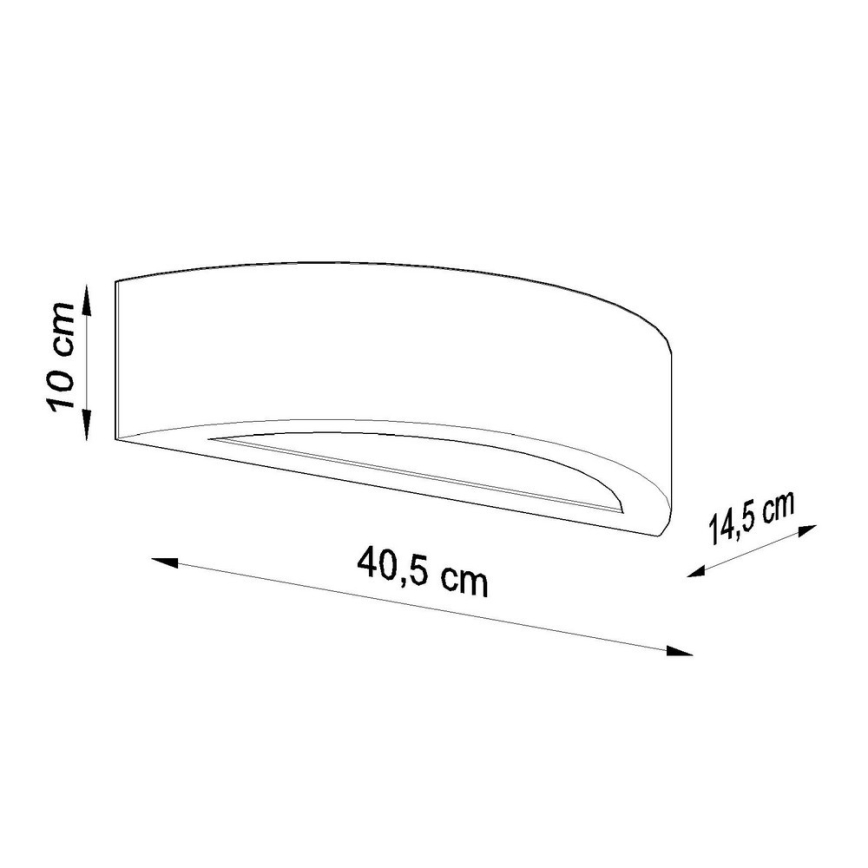 Nástenné svietidlo ATENA 1xE27/60W/230V 40,5 cm biela