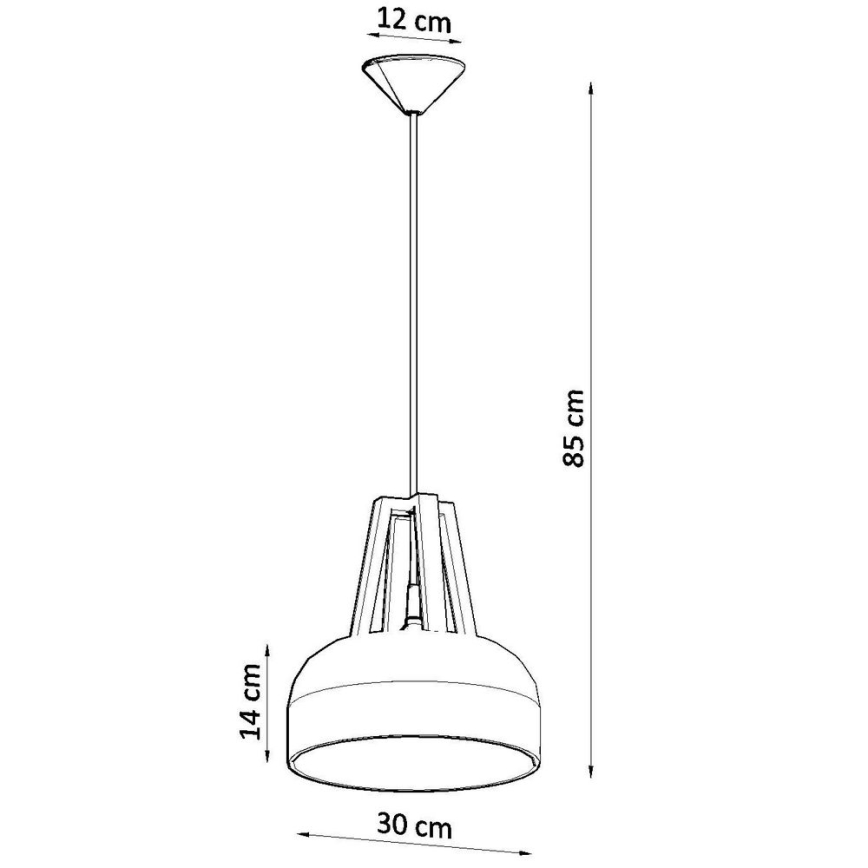 Luster na lanku CASCO 1xE27/60W/230V pr. 30 cm breza