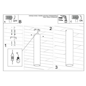 Bodové svietidlo LAGOS 1xGU10/10W/230V 30 cm biela