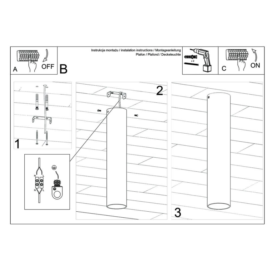 Bodové svietidlo LAGOS 1xGU10/10W/230V 30 cm biela