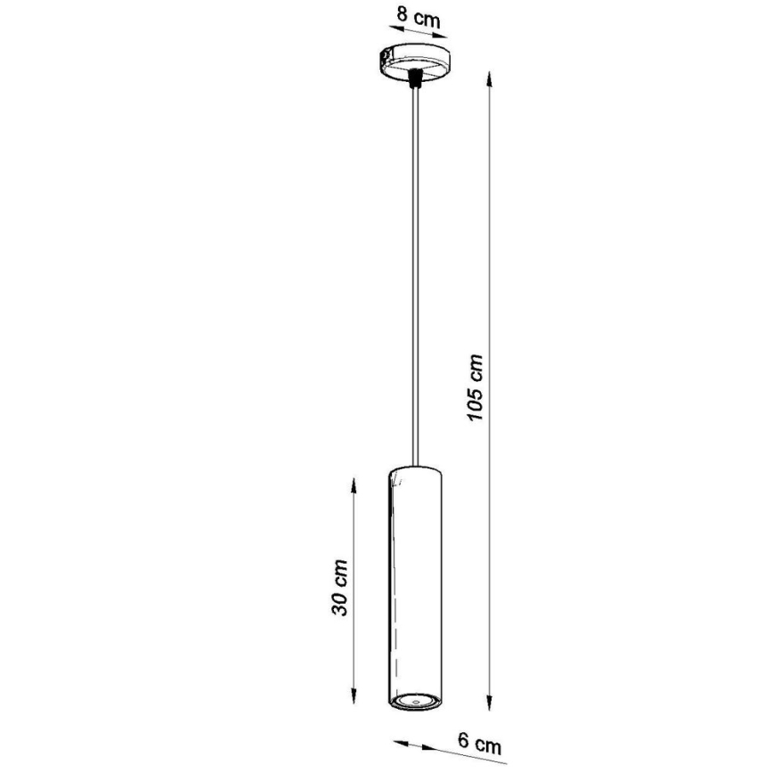 Luster na lanku LINO 1xGU10/40W/230V buk