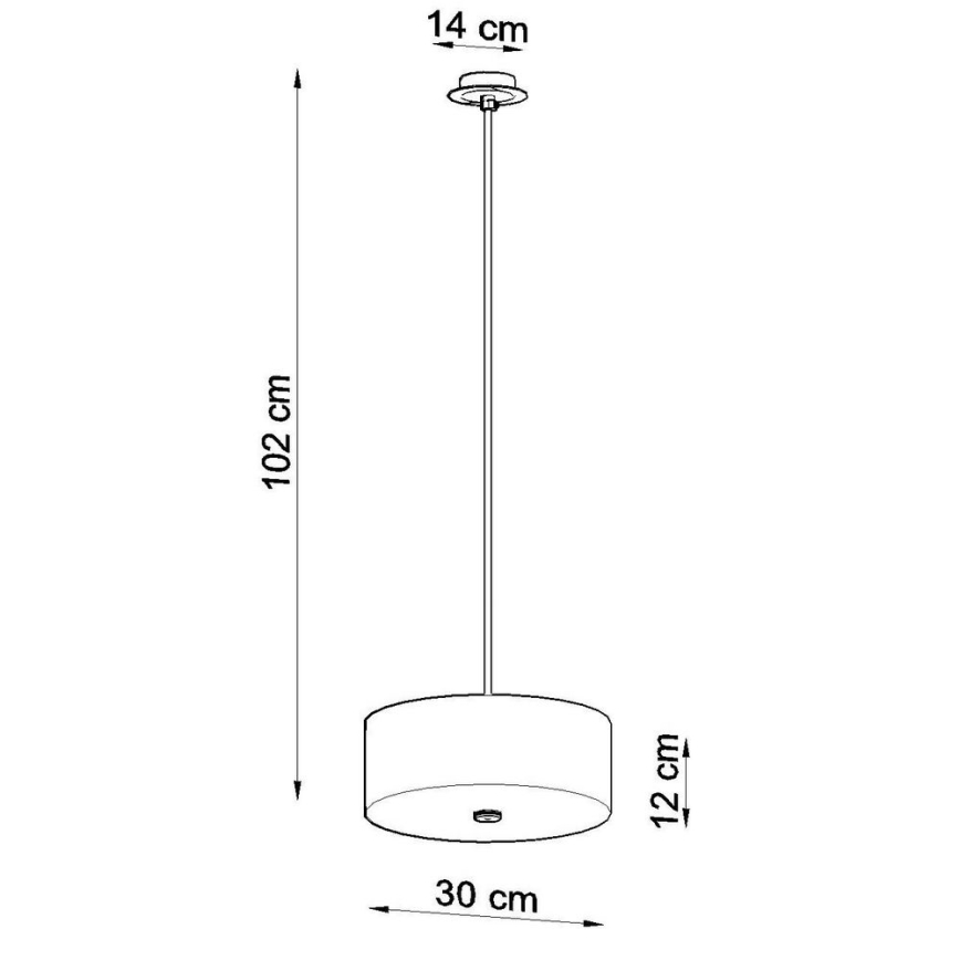 Luster na lanku SKALA 3xE27/60W/230V pr. 30 cm čierna