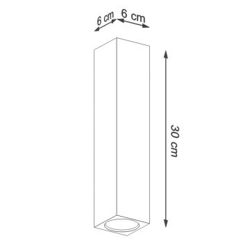 Bodové svietidlo KEKE 1xGU10/40W/230V 30 cm dub