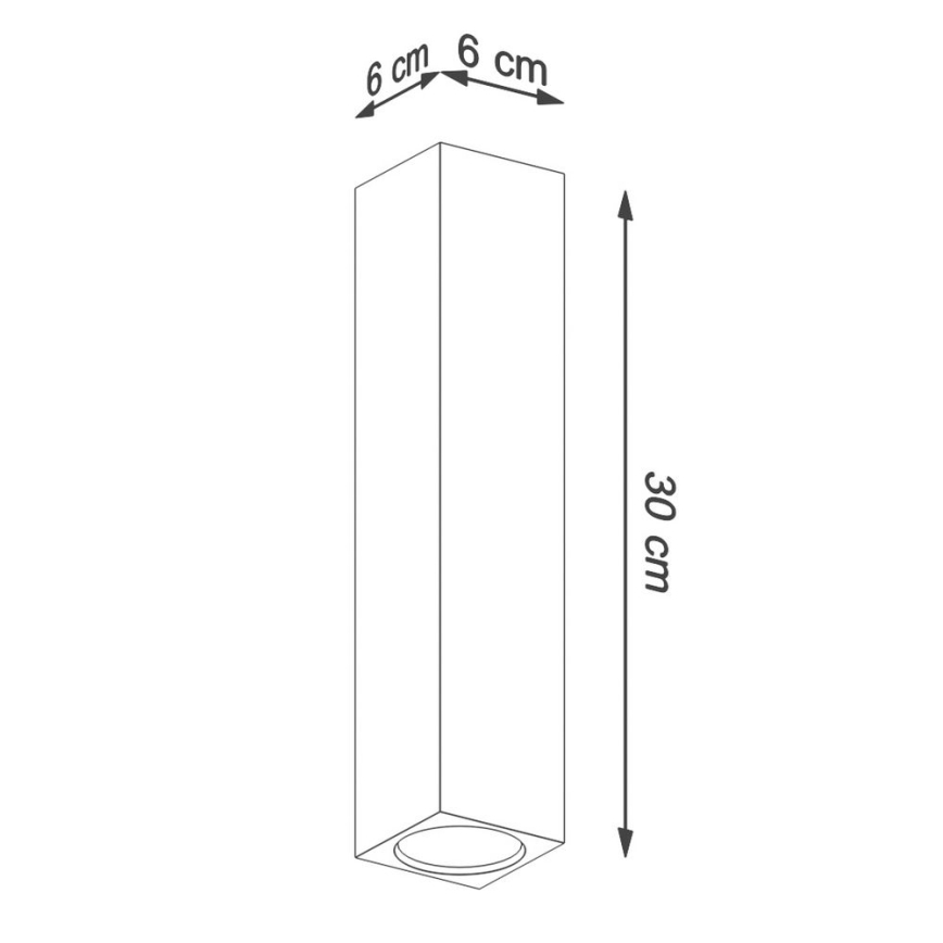 Bodové svietidlo KEKE 1xGU10/40W/230V 30 cm dub