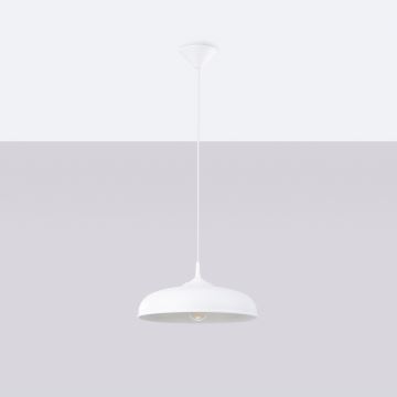 Luster na lanku GINA 1xE27/15W/230V pr. 38 cm biela