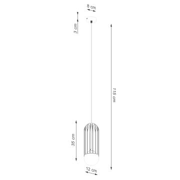 Luster na lanku BRINA 1xG9/8W/230V biela