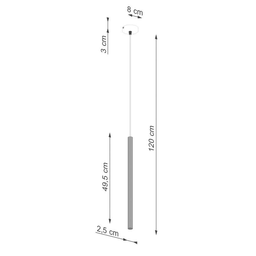 Luster na lanku ARCHE 1xG9/8W/230V biela